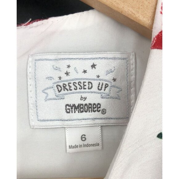 Dressed Up by Gymboree Red Rose Dress Girls 6 Button Detail Dance Church Easter - Picture 3 of 11